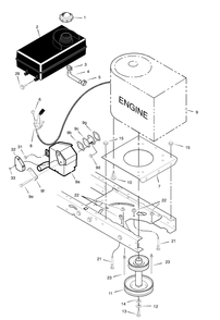 Engine Mount Diagram and Parts List for 425002X99A 2003 Briggs and Stratton Lawn Tractor